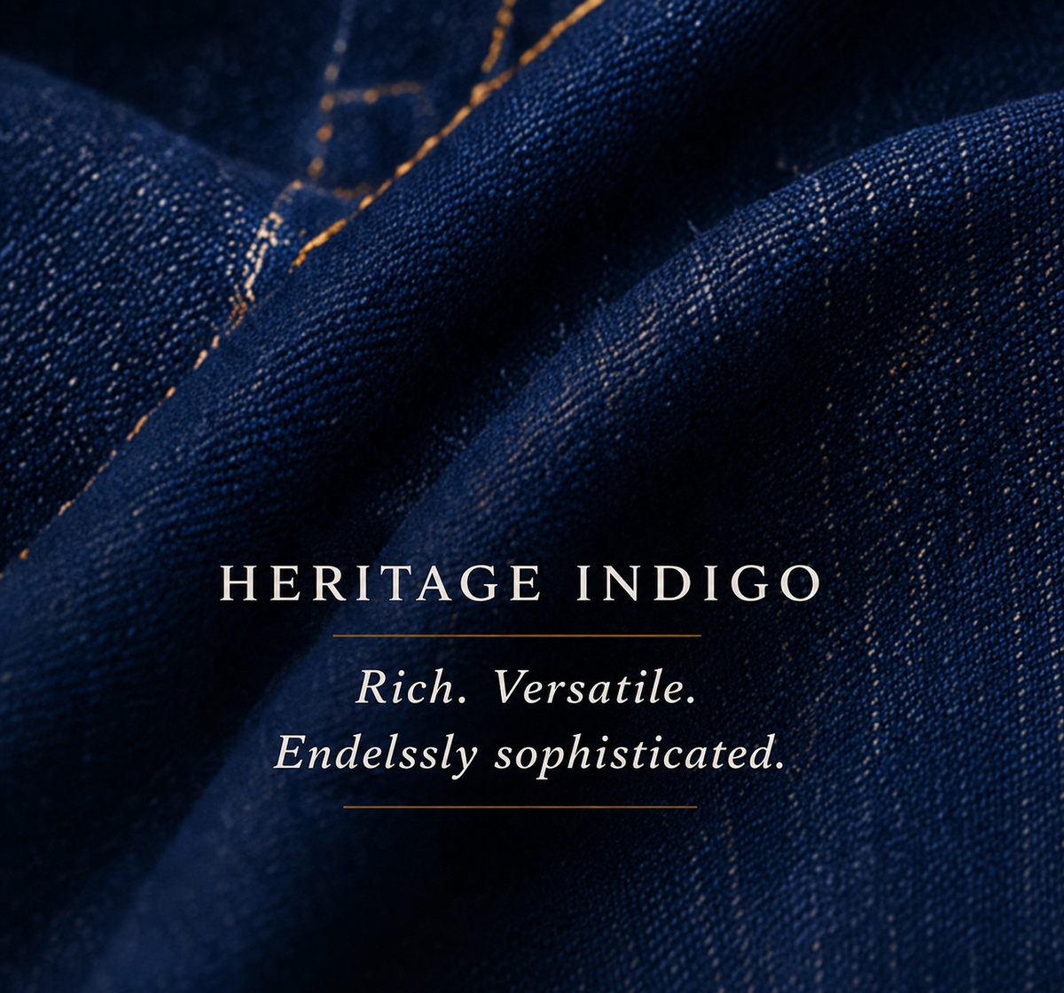 Heritage Indigo denim texture and movement